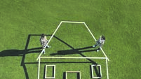 Couple building house outline