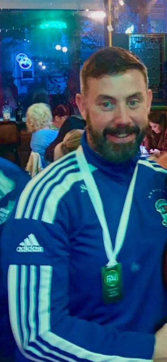 Louis Nolan, Cork Youth League manager, at an FAI event. 