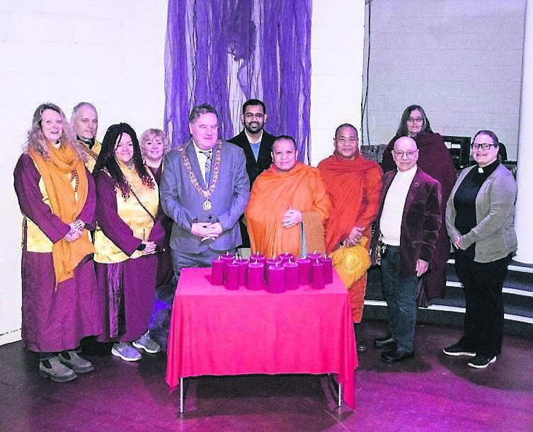 A candle-lighting ceremony inside The Firkin Crane to mark the Chinese year of the snake.