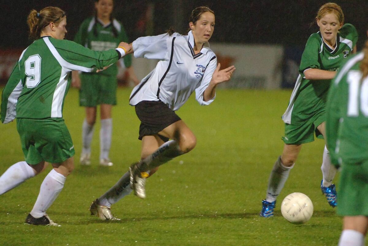Wilton United's Amanda Parkes looks for an opening in the Ballincollig defence in the Cork Womens and Schoolgirls Soccer League Evening Echo Challenge Cup at Turner's Cross Wilton United's Amanda Parkes looks for an opening in the Ballincollig defence in the Cork Womens and Schoolgirls Soccer League Evening Echo Challenge Cup at Turner's Cross