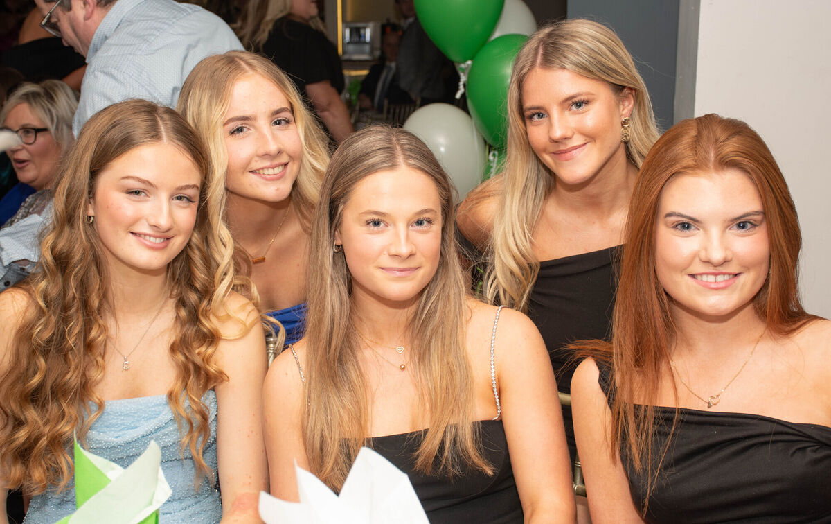 Attending the Aghada GAA Dinner in the Midleton Park Hotel were Ruby Good, Annabelle O'Brien, Cara Twomey, Maisie McRea and Ava Coughlan. Pictiure: Howard Crowdy Attending the Aghada GAA Dinner in the Midleton Park Hotel were Ruby Good, Annabelle O'Brien, Cara Twomey, Maisie McRea and Ava Coughlan. Pictiure: Howard Crowdy
