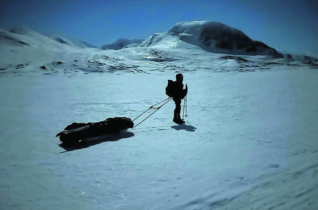 Olivia Keating during her gruelling marathon trek challenge in Swedish Lapland Olivia Keating during her gruelling marathon trek challenge in Swedish Lapland