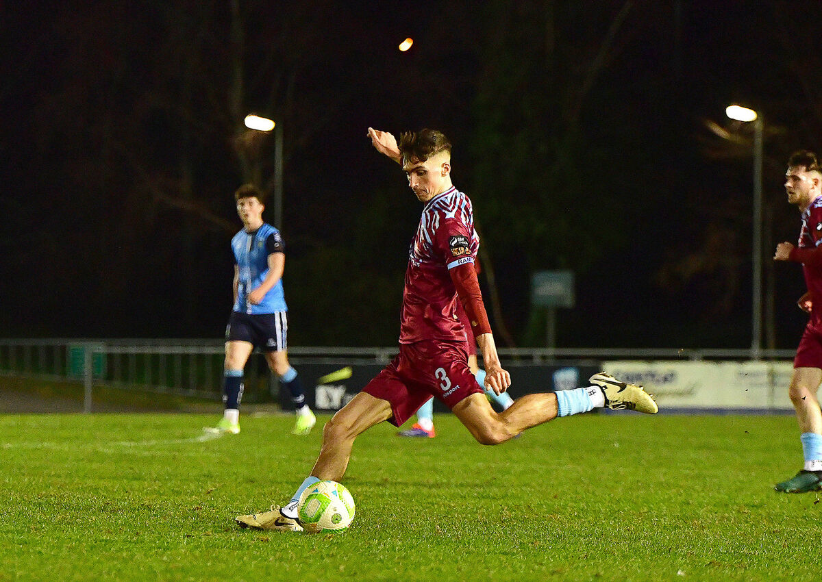  Cobh Ramblers' John O'Donovan clears the ball. Picture: Moya Nolan