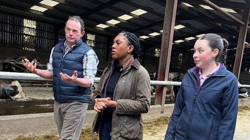 UK Conservative leader Kemi Badenoch visits Co Down dairy farm UK Conservative leader Kemi Badenoch visits Co Down dairy farm