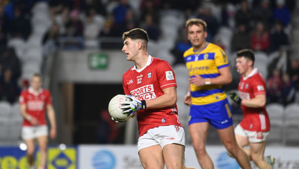Seán McDonnell with possession for Cork against Roscommon. Picture: Larry Cummins Seán McDonnell with possession for Cork against Roscommon. Picture: Larry Cummins