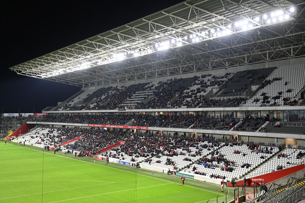  Crowds in the main South Stand watching the first half of Cork vs Roscommon at SuperValu Pairc Ui Chaoimh. Picture: Larry Cummins