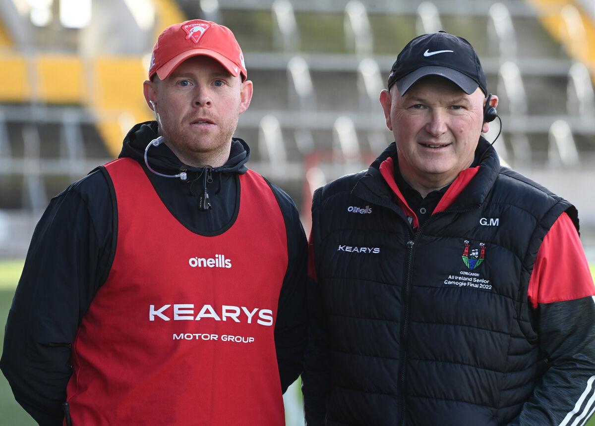 Cork camogie manager Ger Manley and strength and conditioning coach Adrian O'Sullivan. Picture: Eddie O'Hare