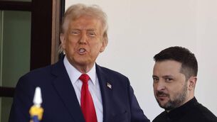 <p class="contextmenu internal_Caption">The upsetting scenes at the White House between President Donald Trump and Ukrainian President Volodymyr Zelensky played out as Ukrainians in Ireland and around the world suffer the horrors of war. Picture: Chip Somodevilla/Getty Images</p>