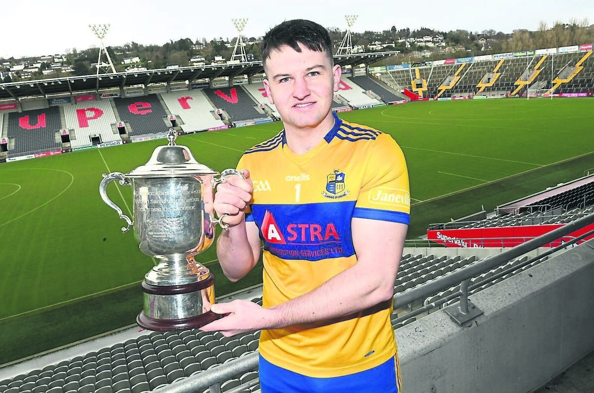 Callum Dungan, Carrigaline, winners of the Division 1 title in 2024, at the launch of the McCarthy Insurance Group Football Leagues 2025 at SuperValu Páirc Uí Chaoimh. Picture: Larry Cummins
Callum Dungan, Carrigaline, winners of the Division 1 title in 2024, at the launch of the McCarthy Insurance Group Football Leagues 2025 at SuperValu Páirc Uí Chaoimh. Picture: Larry Cummins