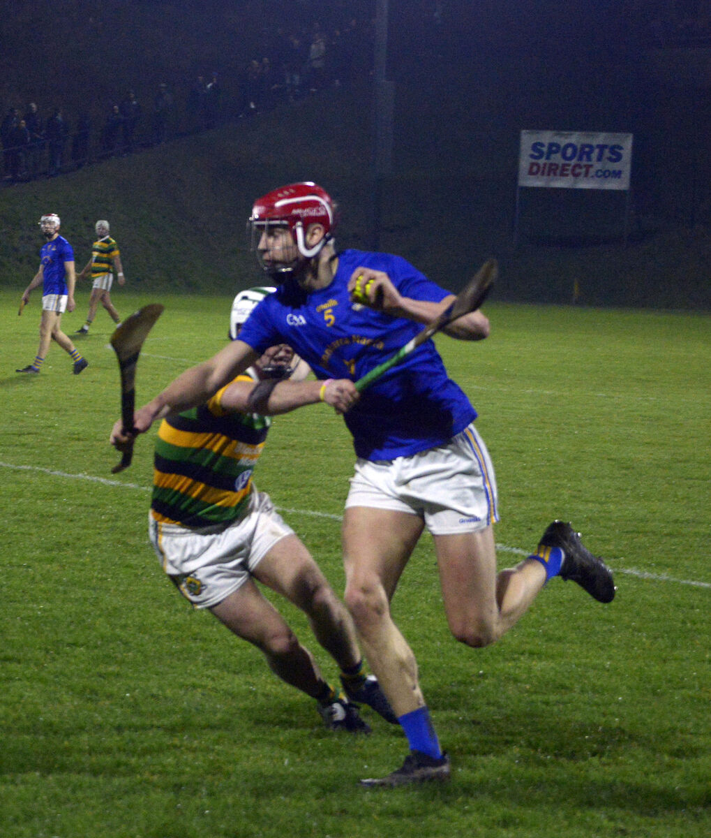 Thomas Egan, St Finbarr's is tackled by Rhys Dunne, Glen Rovers. Picture: Denis Boyle