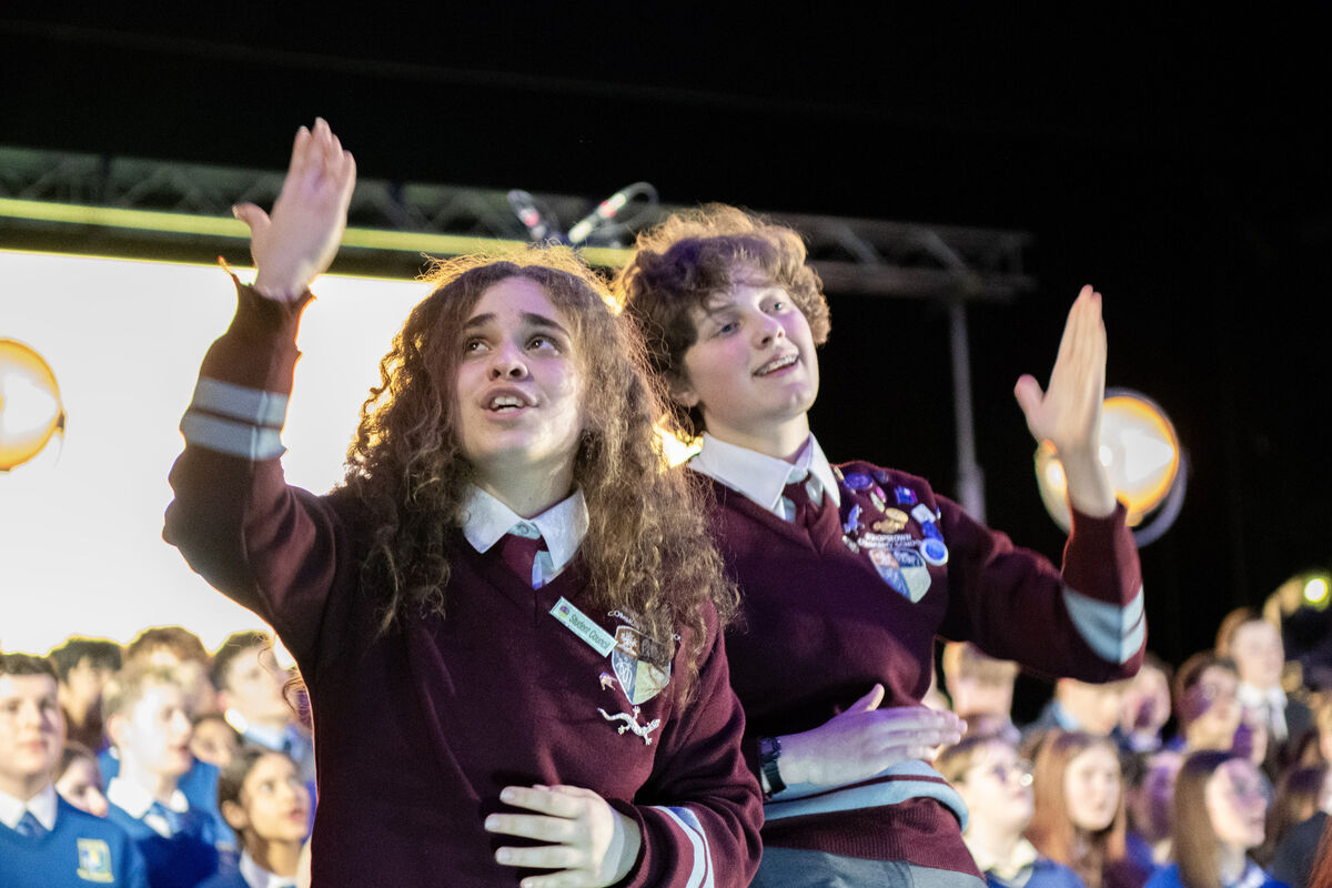 Maranatha, the first annual faith-based high energy music for post-primary schools in the Diocese of Cork & Ross took place at Cork City Hall featuring pupils from all over Cork city and county. Picture: Brian Lougheed Maranatha, the first annual faith-based high energy music for post-primary schools in the Diocese of Cork & Ross took place at Cork City Hall featuring pupils from all over Cork city and county. Picture: Brian Lougheed
