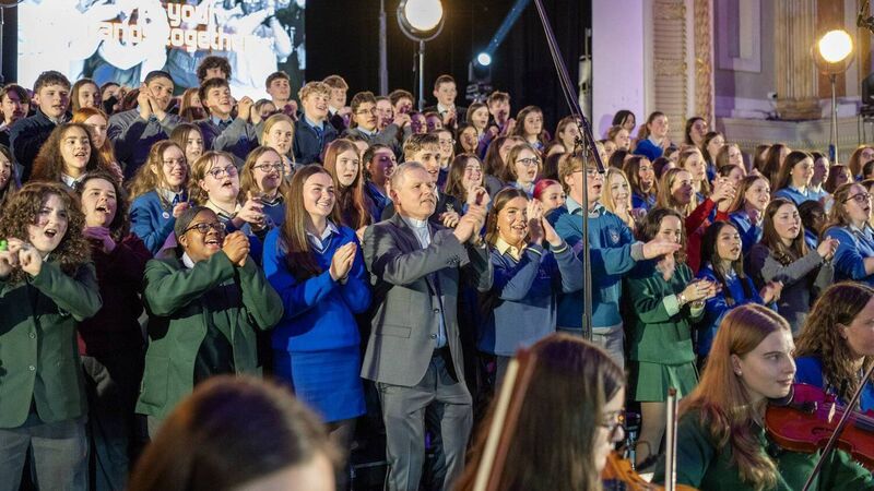 Pictures: More than 500 Cork students participate in City Hall faith music event Pictures: More than 500 Cork students participate in City Hall faith music event