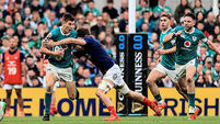 Sam Prendergast is tackled 8/3/2025