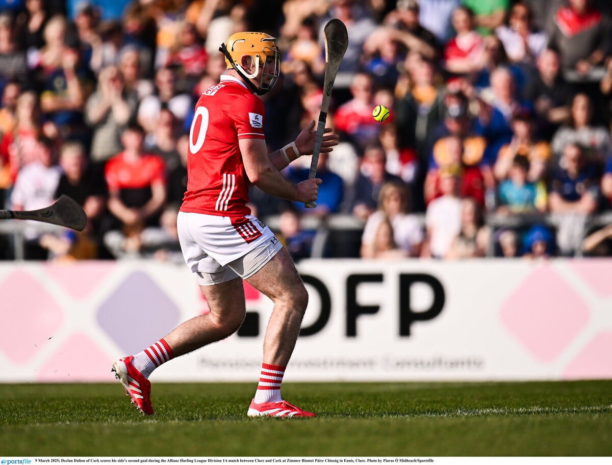 Declan Dalton scores Cork's second goal. Picture: Piaras Ó Mídheach/Sportsfile Declan Dalton scores Cork's second goal. Picture: Piaras Ó Mídheach/Sportsfile