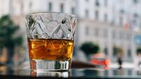 glass of whiskey on the terrace