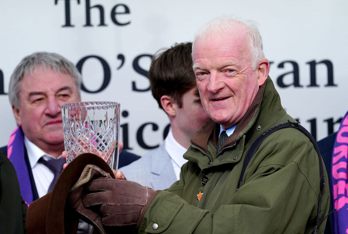 Winning trainer Willie Mullins after Kopek Des Bordes won the Michael O'Sullivan Supreme Novices' Hurdle on day one of the 2025 Cheltenham Festival at Cheltenham Racecourse. Winning trainer Willie Mullins after Kopek Des Bordes won the Michael O'Sullivan Supreme Novices' Hurdle on day one of the 2025 Cheltenham Festival at Cheltenham Racecourse.