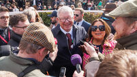 Sir Alex Ferguson speaks to the media after winning with Caldwell Potter 13/3/2025
