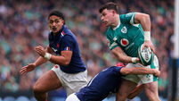 Calvin Nash  is tackled by Louis Bielle-Biarrey 8/3/2025