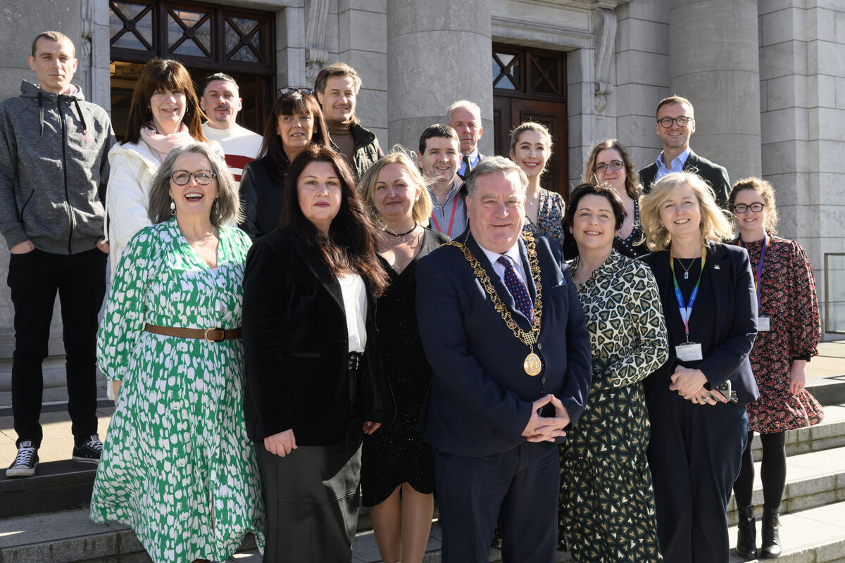  The Lord Mayor of Cork, councillor Dan Boyle, launched the 2025 Lord Mayor's Community and Voluntary Awards in association with Media Partners The Echo. Included are previous awards recipients with  Siubhán McCarthy, Chris Dorgan, Rebecca Loughrey and Martin Davoren, corporate and community affairs, Cork City Council and Gráinne McGuinness, editor of 'The Echo'. Picture: Dan Linehan 