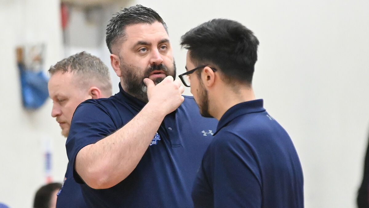 UCC Demons' coach Daniel O'Mahony against Eanna during the Men's Super League at The Mardyke Arena . Picture: Eddie O'Hare