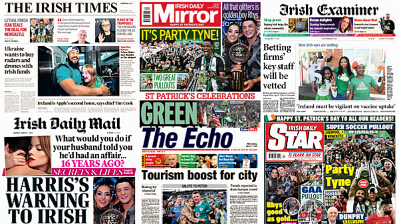 What the papers say: St Patrick's Day front pages What the papers say: St Patrick's Day front pages