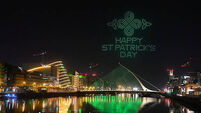 Drones Light Up The Sky For St Patrick's Day