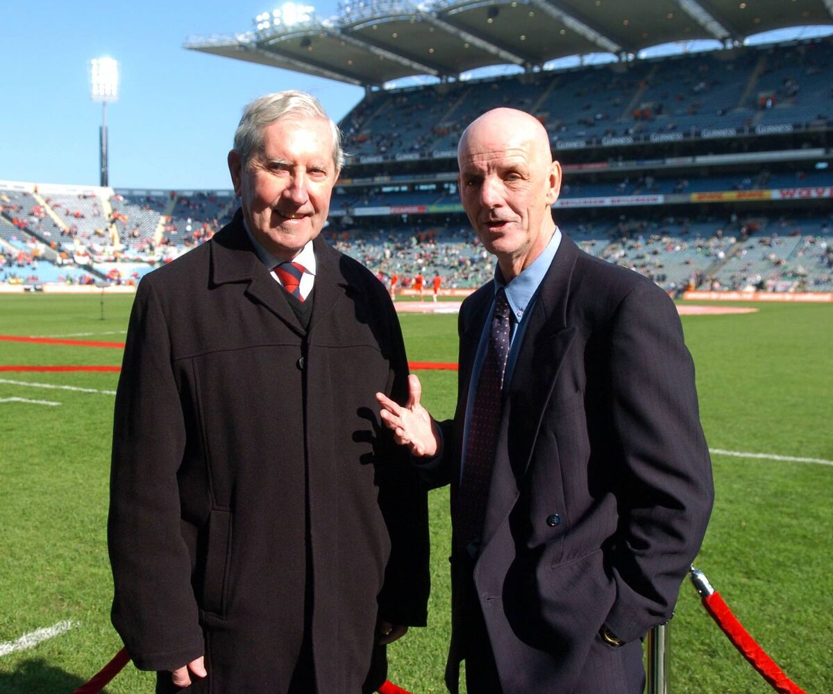 Frank O'Farrell and Miah Dennehy at Croke Park. Picture: Eddie O'Hare Frank O'Farrell and Miah Dennehy at Croke Park. Picture: Eddie O'Hare
