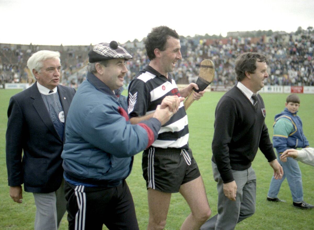 Midleton captain Ger Fitzgerald being congratulated by supporters after his side defeated Glen Rovers in the Cork SHC final at Páirc Uí Chaoimh.