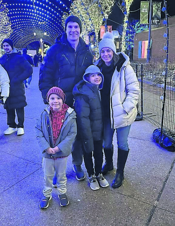 Ronan Noonan with his wife Brittney and their son, Liam, eight, and Aidan, six Ronan Noonan with his wife Brittney and their son, Liam, eight, and Aidan, six