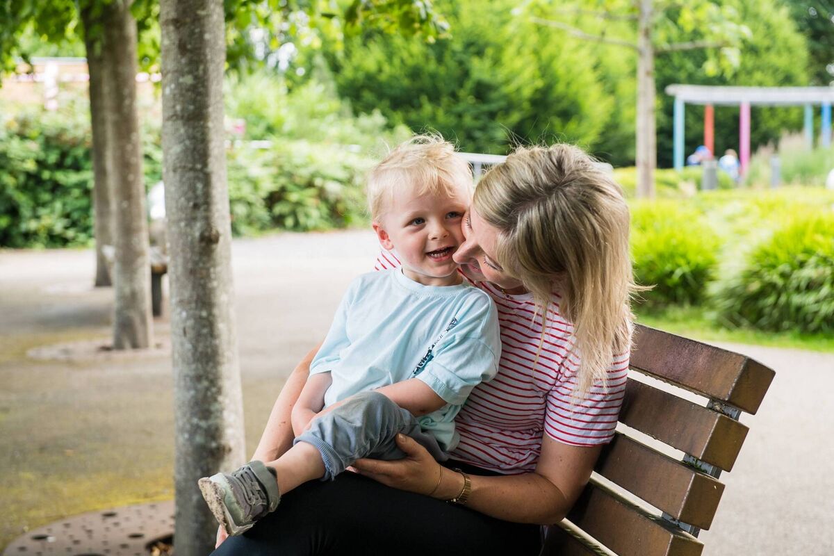Myra Hayes-Gough with her son Oscar. Photo Joleen Cronin