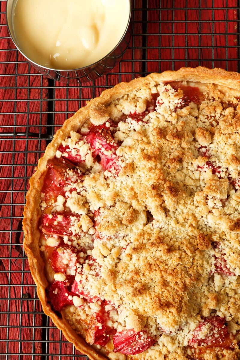 A classic rhubarb crumble is always a crowd-pleaser. 