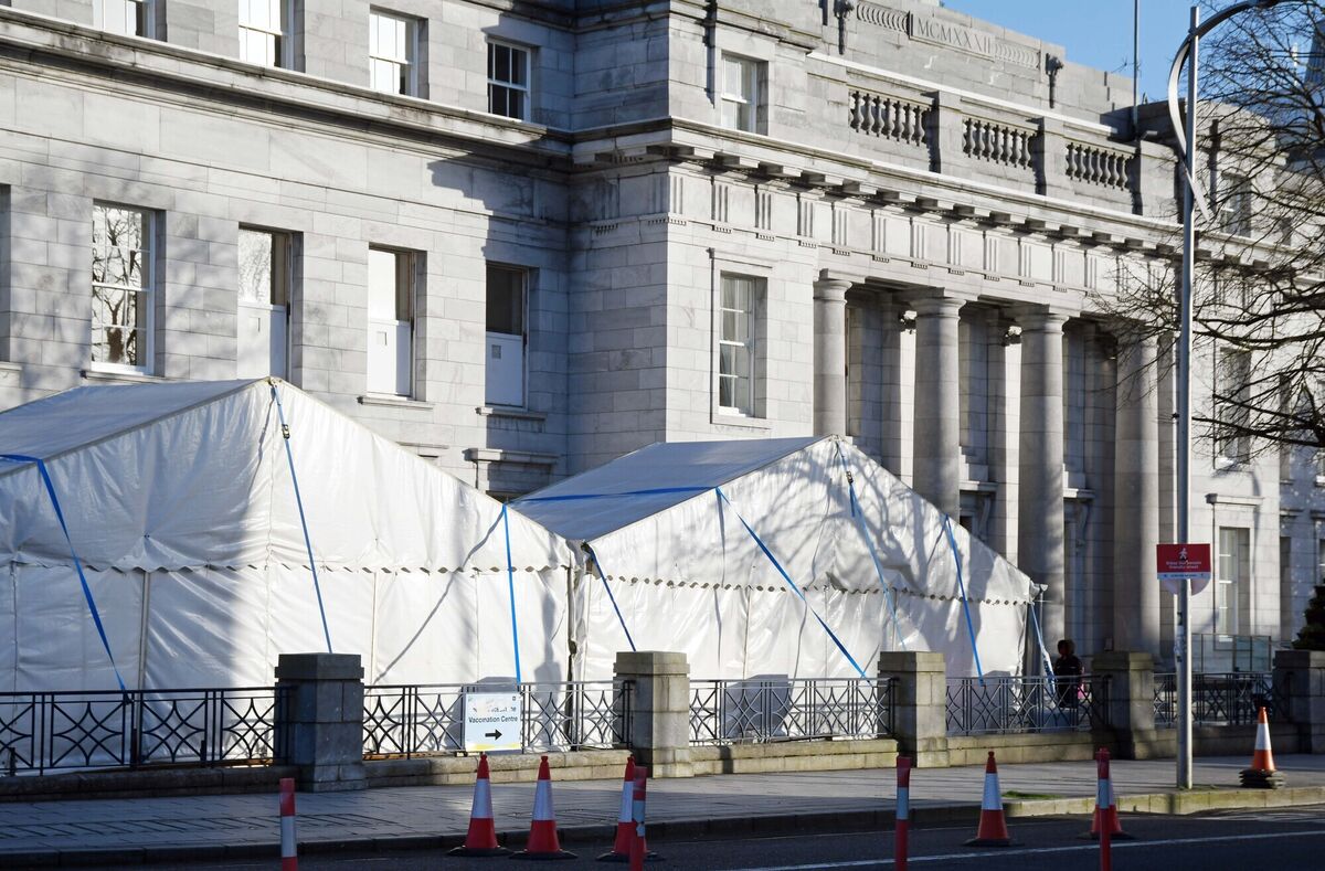 The covid vaccination centre at City Hall, Cork. The covid vaccination centre at City Hall, Cork.