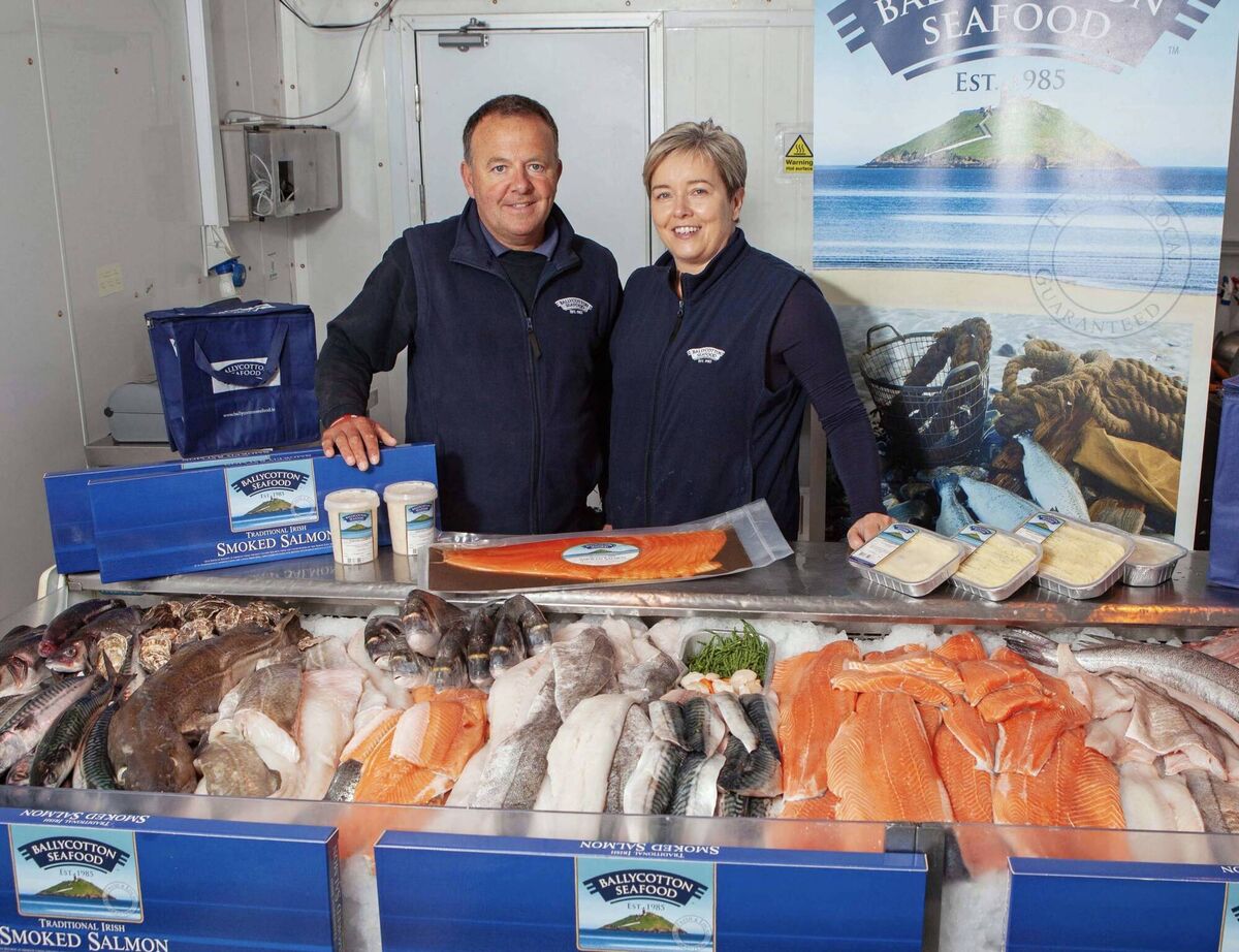 Adrian and Diane Walsh of Ballycotton Seafood in their fish shop in Garryvoe Adrian and Diane Walsh of Ballycotton Seafood in their fish shop in Garryvoe