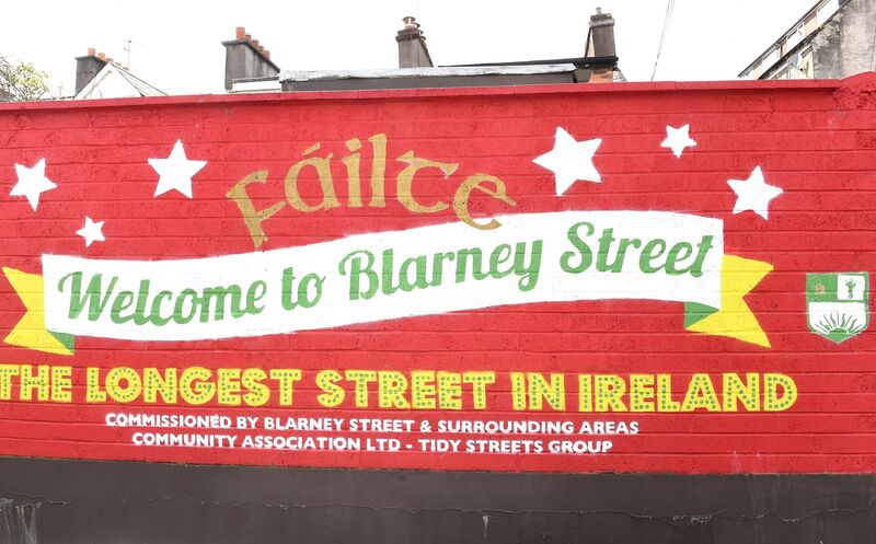 A mural announcing Blarney Street as the longest street in Ireland. Picture: Larry Cummins/