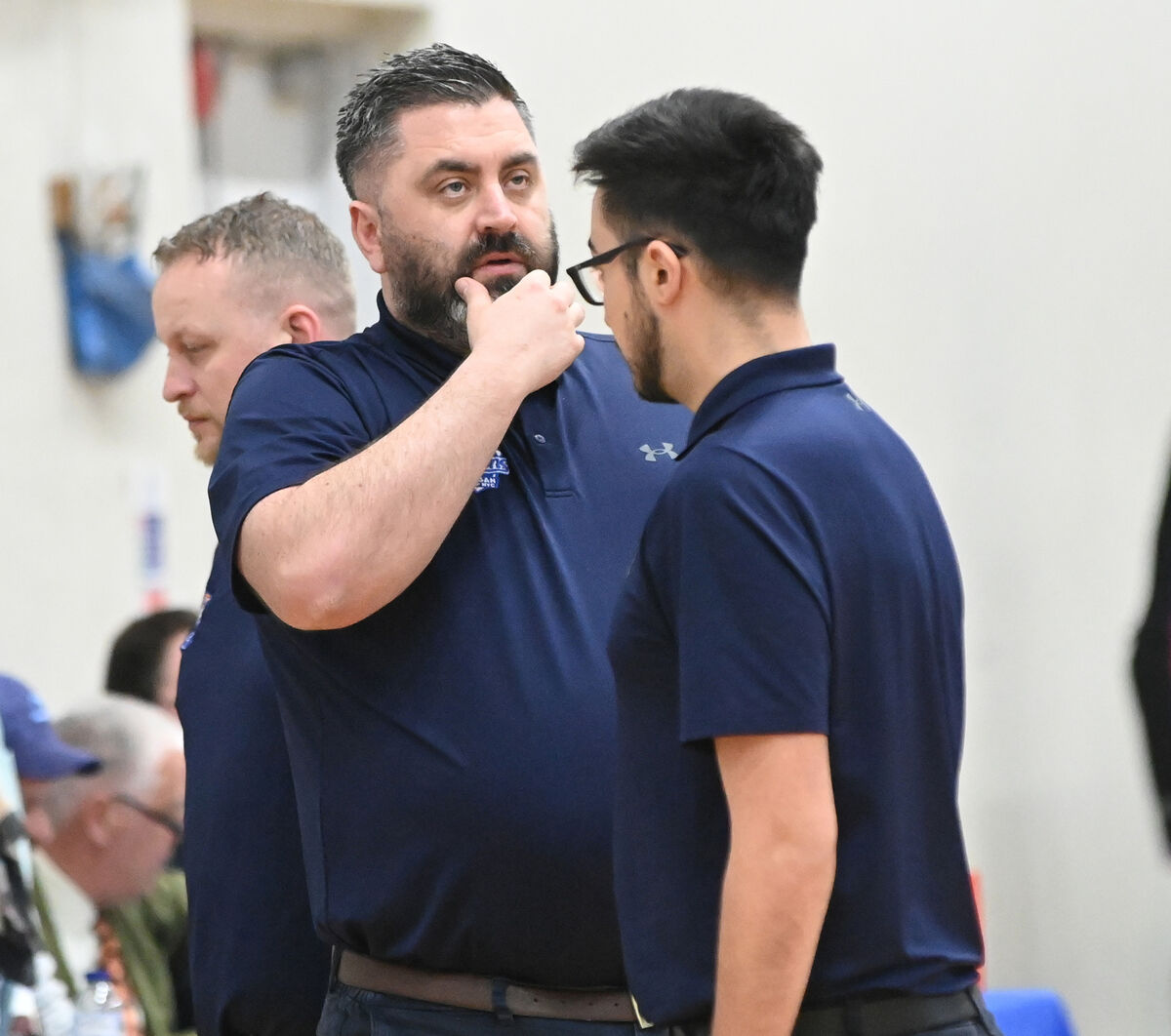 UCC Demons' coach Daniel O'Mahony against Eanna during the Men's Super League at The Mardyke Arena. Picture: Eddie O'Hare