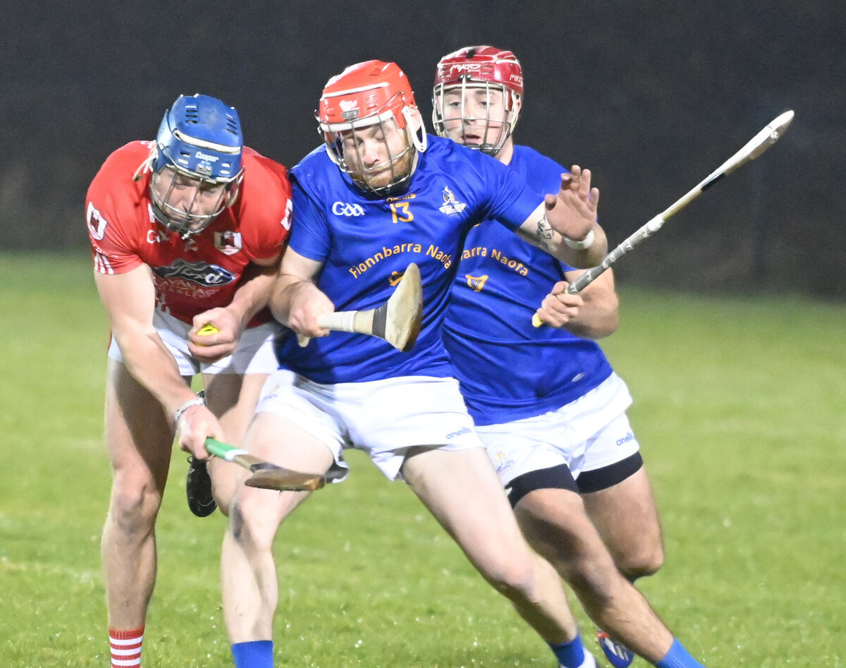 Charleville's Jack Doyle is tackled by St. Finbarrs' Kevin O'Flynn during the Red FM HL Division 1 game at Togher . Picture: Eddie O'Hare Charleville's Jack Doyle is tackled by St. Finbarrs' Kevin O'Flynn during the Red FM HL Division 1 game at Togher . Picture: Eddie O'Hare