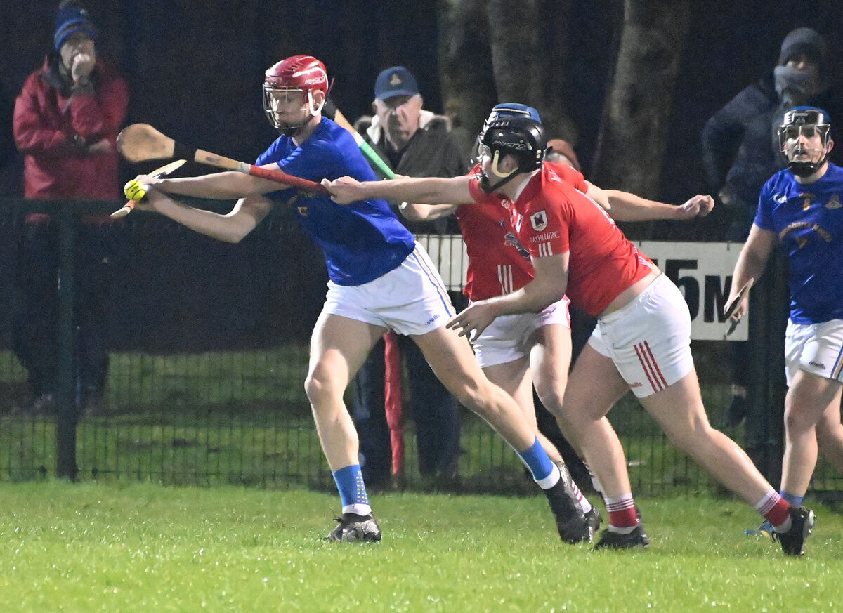 St. Finbarrs' Thomas Egan is tackled by Charleville's Conor Buckley during the Red FM HL Division 1 game at Togher . Picture: Eddie O'Hare St. Finbarrs' Thomas Egan is tackled by Charleville's Conor Buckley during the Red FM HL Division 1 game at Togher . Picture: Eddie O'Hare