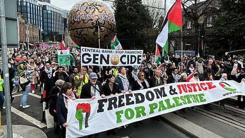 BDS co-founder addresses Palestine solidarity protest in Dublin BDS co-founder addresses Palestine solidarity protest in Dublin
