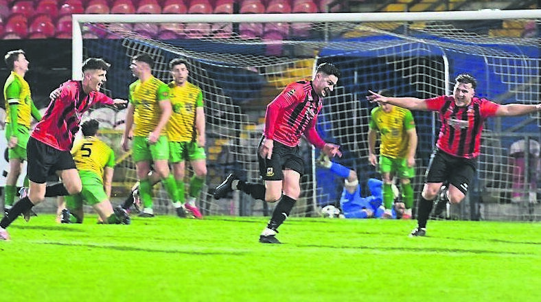 Ringmahon Rangers' Anthony Whitehead spins away to celebrate his side's second goal in their Keane Cup final win over Rockmount at Turner's Cross. Picture: Larry Cummins Ringmahon Rangers' Anthony Whitehead spins away to celebrate his side's second goal in their Keane Cup final win over Rockmount at Turner's Cross. Picture: Larry Cummins