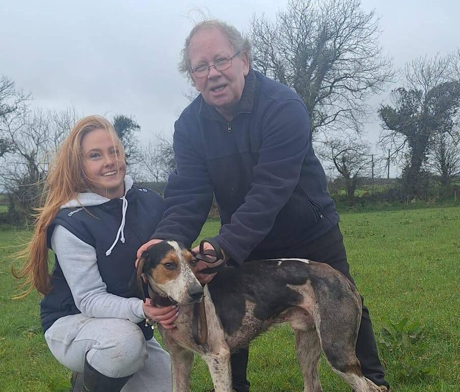 Cork Draghunting: Chloe and Thomas Murray with Chancer of Shanakiel Harriers winner of the Clogheen Puppy Draghunt at Glenville.