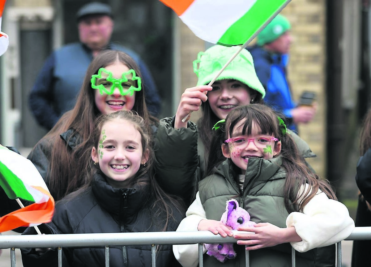 Ellie McDonagh, Lucy McDonagh, Alice Twohig, and Sarah McDonagh from Glanmire at the 2025 Cork St Patrick’s Day parade. Picture: Darragh Kane
Ellie McDonagh, Lucy McDonagh, Alice Twohig, and Sarah McDonagh from Glanmire at the 2025 Cork St Patrick’s Day parade. Picture: Darragh Kane