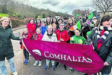 Members of Comhaltas na Duglaise at the Douglas St Patrick’s Day parade.
