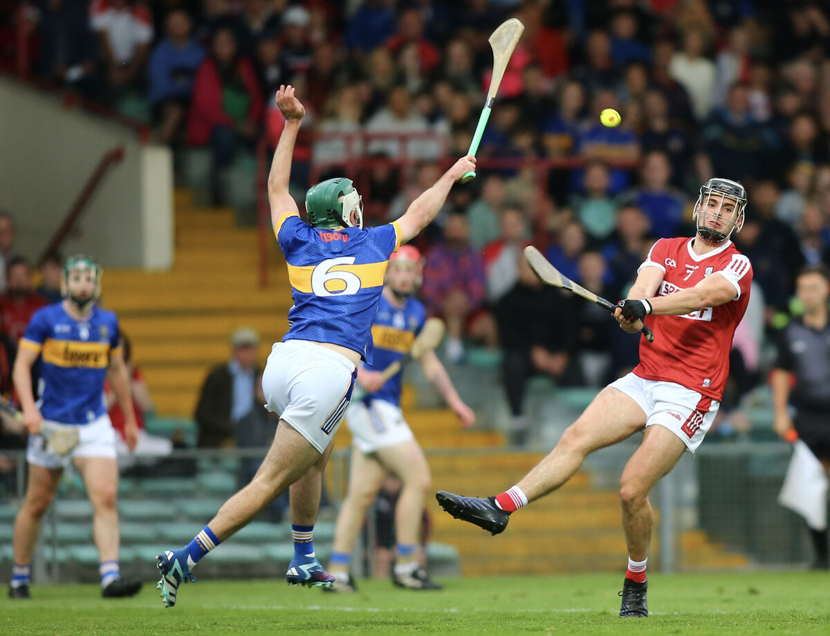 Ben Walsh takes a shot at goal against Tipperary in last year's oneills.com Munster U20HC final. Picture: Inpho/Ken Sutton