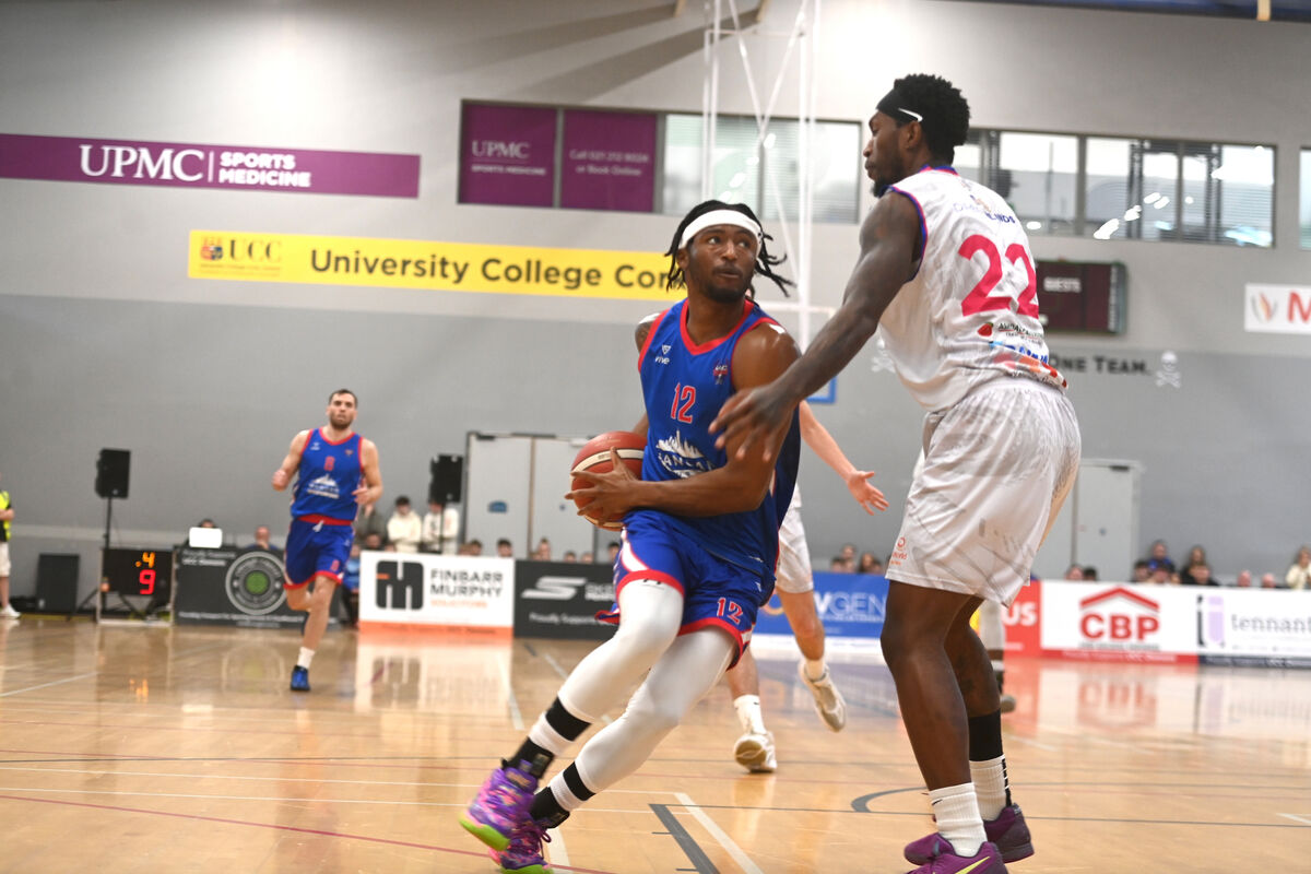  Patrick Robinson in action for UCC Demons. UCC Demons vs Energywise Ireland Neptune in the Domino’s Pizza Men’s Superleague quarter final at Mardyke Arena, UCC, Cork. Pic Larry Cummins