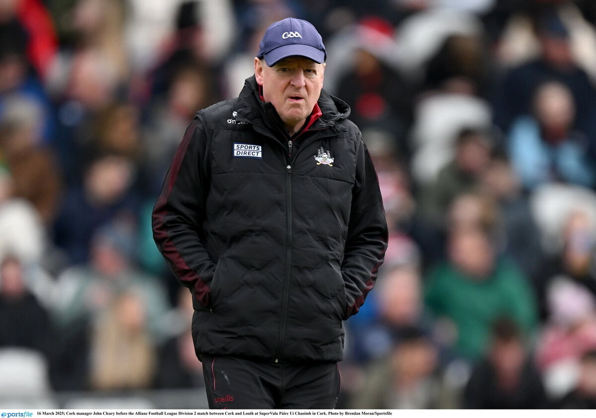 Cork manager John Cleary. Picture: Brendan Moran/Sportsfile