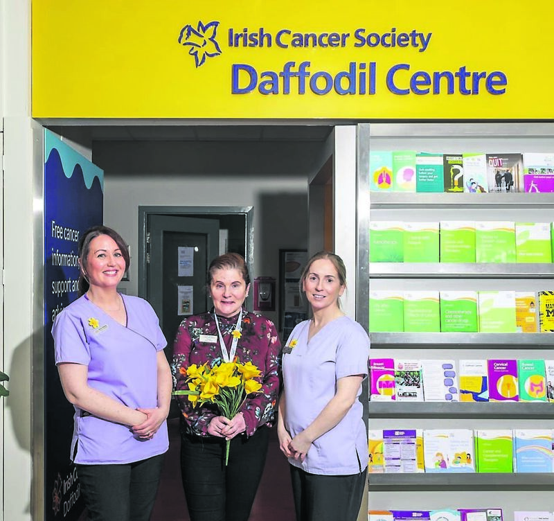 Oncology Liaison Nurse Emma O’Riordan, Cancer Nurse, Irish Cancer Society, Sinéad Power, and Oncology Liaison Nurse Carmel Monahan at the Daffodil Centre at Cork University Hospital, Cork. Picture: David Creedon
Oncology Liaison Nurse Emma O’Riordan, Cancer Nurse, Irish Cancer Society, Sinéad Power, and Oncology Liaison Nurse Carmel Monahan at the Daffodil Centre at Cork University Hospital, Cork. Picture: David Creedon