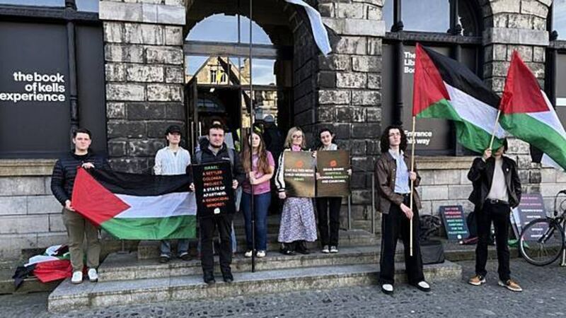 Trinity students blockade the Book of Kells Experience due to college's 'continued ties with Israel'