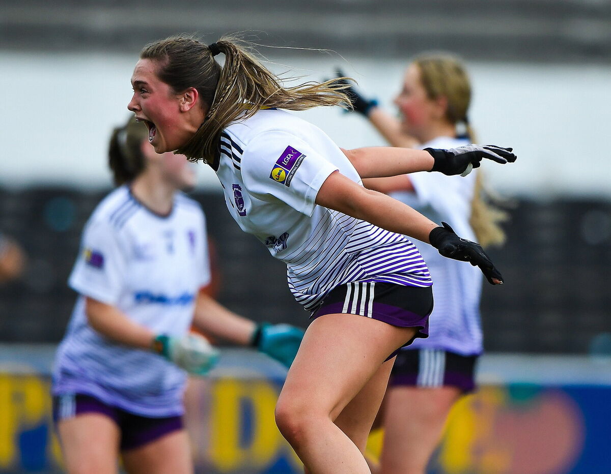 Eleanor Keating shows her joy. Picture: Matt Browne/Sportsfile Eleanor Keating shows her joy. Picture: Matt Browne/Sportsfile