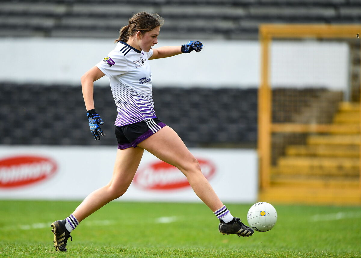 Maebh Collins of Skibbereen Community School scores. Picture: Matt Browne/Sportsfile Maebh Collins of Skibbereen Community School scores. Picture: Matt Browne/Sportsfile