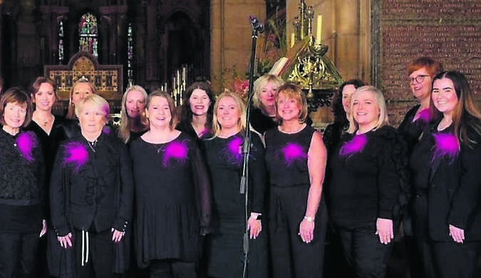 Some of the members of the Carrigaline Gospel Choir .